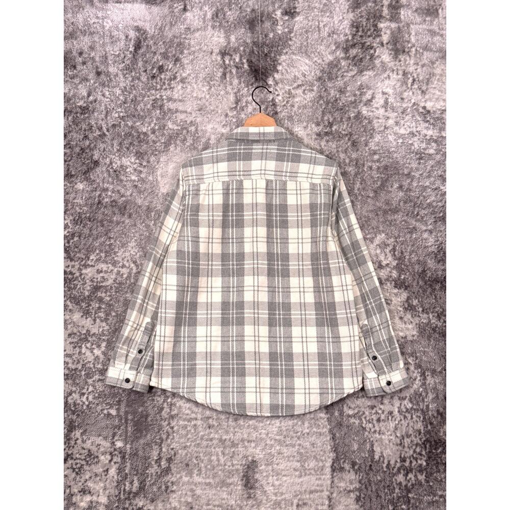 Outerknown Blanket Shirt Medium / Large Womens Heavyweight Flannel Gray Plaid - Picture 3 of 8
